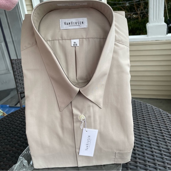 VanHeusen Poplin Button Up Dress Shirt Size 18 34/35 (NWT) - Picture 6 of 8